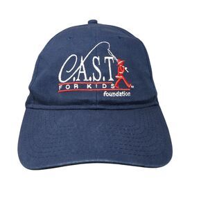CAST For Kids Foundation Strapback Hat Blue OSFM Adjustable Embroidered KC Caps